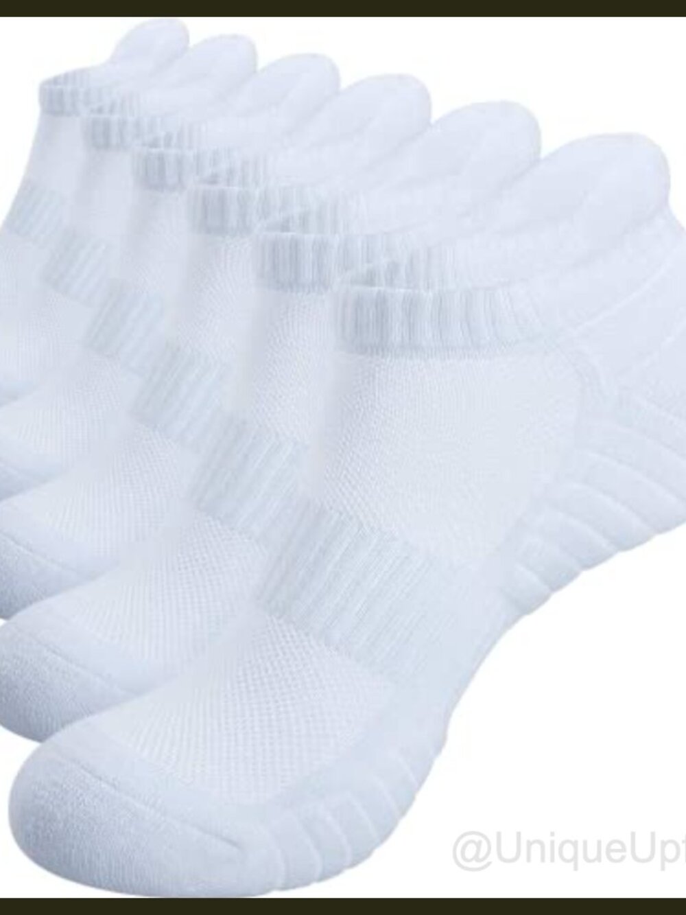 TANSTC Men's Athletic Cushioned Ankle Socks Low Cut Running 6 Pairs